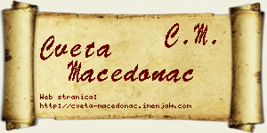 Cveta Macedonac vizit kartica